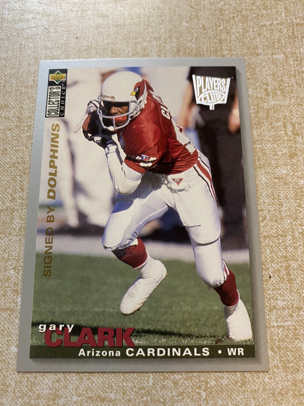 1995 Collector's Choice Player's Club Cardinals Football Card #65 Gary Clark