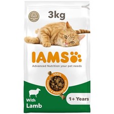IAMS Complete Dry Cat Food for Adult 1+ Cats with Lamb 3 kg 6.23 per kilo
