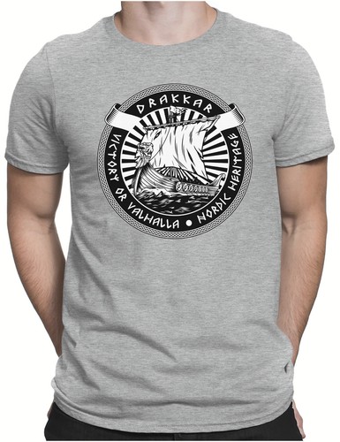 Drakkar Ship | Herren Fun T-Shirt S bis 4XL | Odin Valhalla Vikings Ragnar Nord - Picture 11 of 14