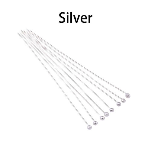 Metal Ball Head Pins - 16-50mm Long 0.5mm Diameter Pin Jewelry Making 50-200Pcs - Picture 18 of 31