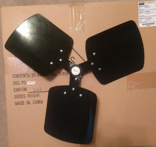 DAYTON Fan Blade - 20" Diameter - 15/32" Bore (12mm) - 3 Blade CW (2LY96, 2LY99)