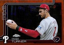 2025 Topps Chrome Logofractor Image Variation Orange #208 Trea Turner 21/25