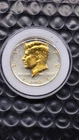 DANBURY MINT 2004 KENNEDY HALF DOLLAR, GOLD & SILVER