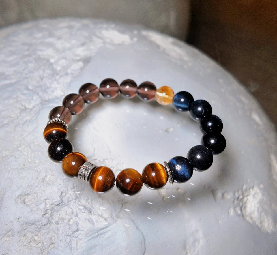 Pulsera de cristal natural hecha a mano - enfoque, riqueza y protección Foto 2 de 2