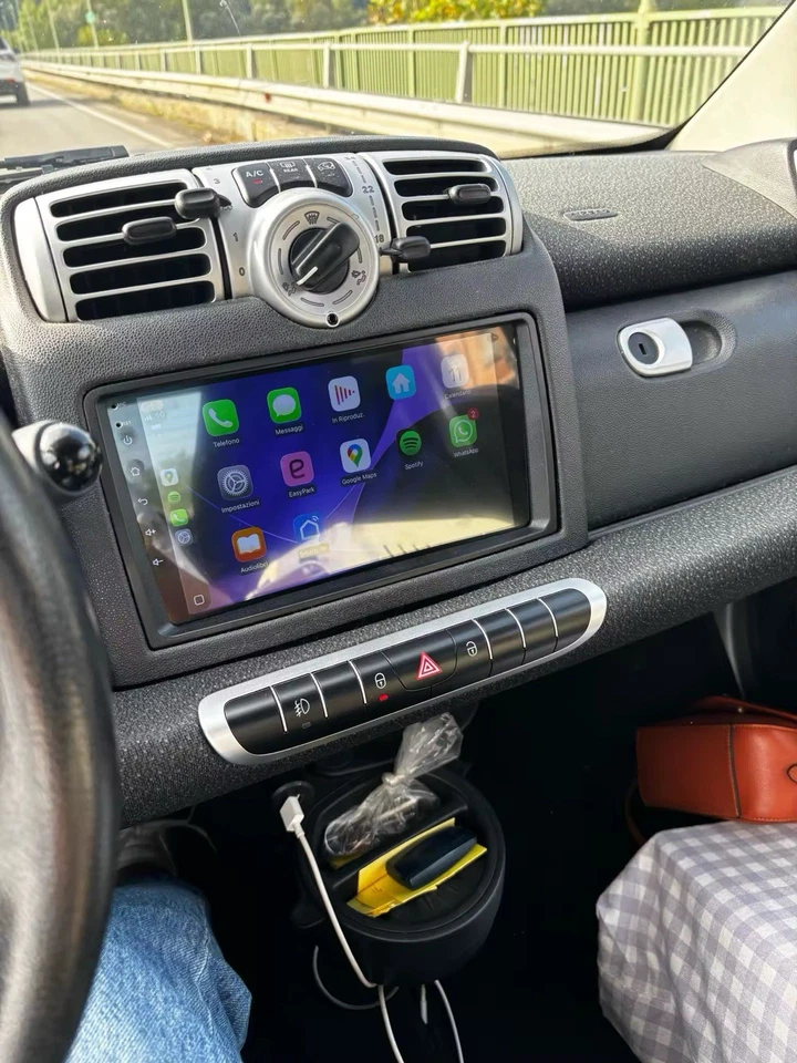 Autoradio Android 15 Per Smart Fortwo 451 2005-2010 CarPlay RDS Octacore  2+64GB - Immagine 4 di 4