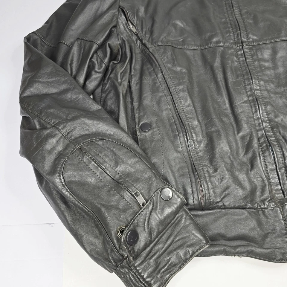 Vintage FirstGear Leather Jacket Mens Large Hein Gericke Motorcycle 90s Korea - Image 3 of 4