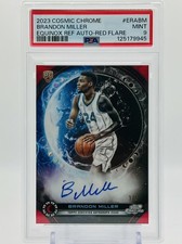 2023 Topps Cosmic Chrome Brandon Miller Equinox Red Flare Auto /5 PSA 9