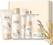 Rice Skincare Set, Glass Skin Care Gift Set, Korean Skincare Kit for Women and 