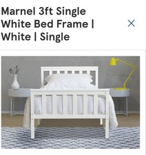Image of Flintshire Marnel 3FT Single Wooden Bed Frame - White (Brand New)