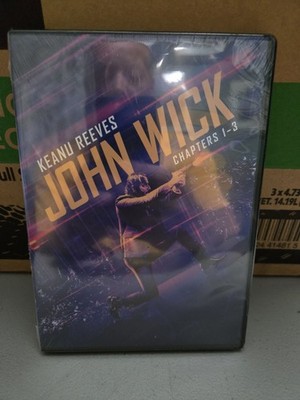 John Wick Chapters 1-3 (2019, DVD Set) Keanu Reeves