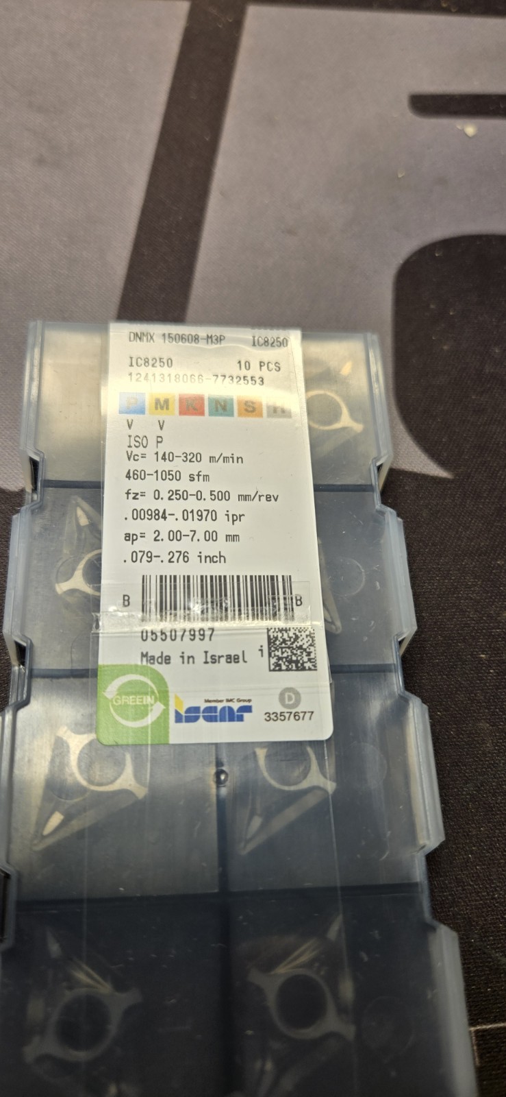 Iscar DNMX 150608-M3P Carbide Inserts 10ct NEW SEALED