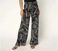 #M 1648 Dennis Basso Regular Printed Italia Knit Pant with Belt Size M