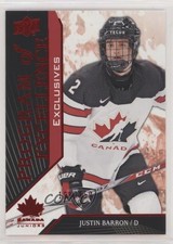 2019 Team Canada Juniors Program of Excellence Exclusives /150 Justin Barron 8eo