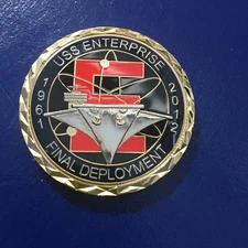 CHALLENGE COIN - USS Enterprise CVN-65 ~ OPERATIONS ~ Final Deployment 2012 MINT