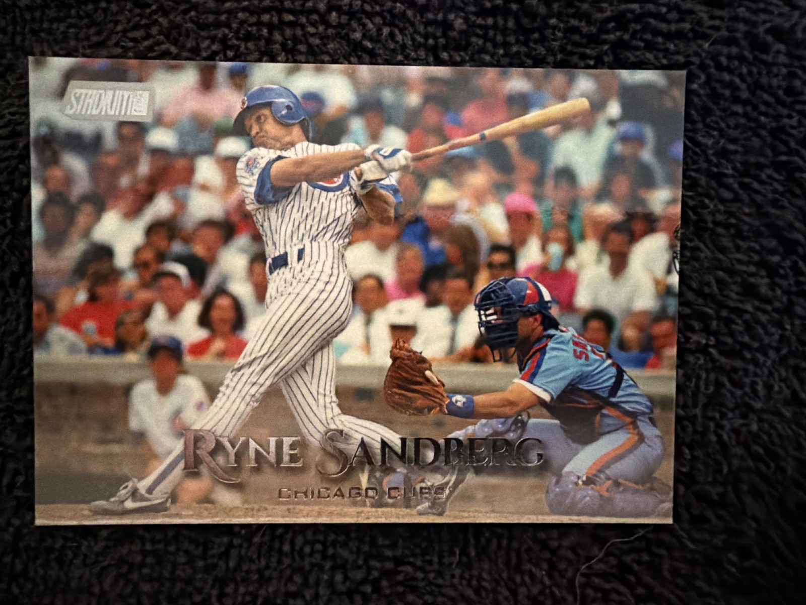 2019 Stadium Club 38 Ryne Sandberg Card Chicago Cubs SSP Image Variation Hitting