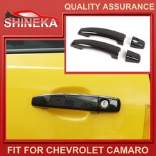 Carbon Fiber 2pc Door Handle Cover Trim Accessories For Chevrolet Camaro 2010-15