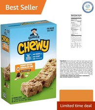 Chewy Peanut Butter Chocolate Chip Granola Bars - 58 Individually Wrapped Snacks