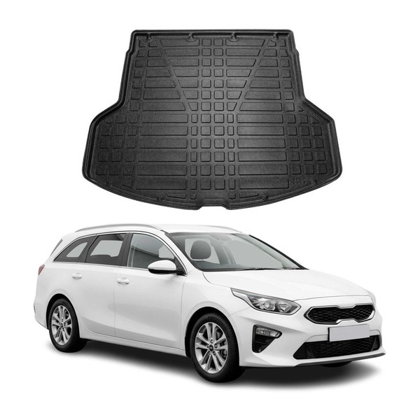 Kofferraumwanne Laderaumwanne FüR Kia Ceed Estate Sw 2019-2026 Gummi Tpe Schwarz-image