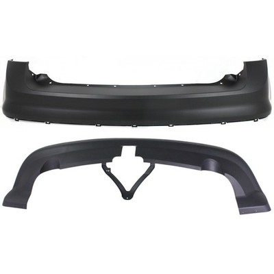 7T4Z17K835APTM, 7T4Z17K835D New Set of 2 Bumper Covers Fascias Rear Upper Pair
