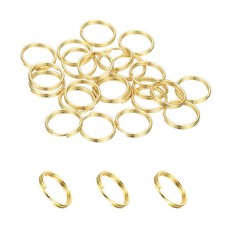 Round Split Ring 20 Pcs 8 mm Small Split Ring with Double Loops Gold