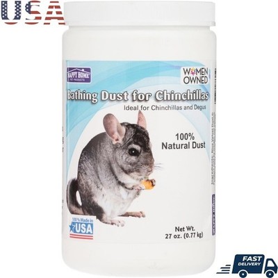 Natural Bathing Dust Chinchillas 27 oz Eco-Friendly Odor Control Pet Care New