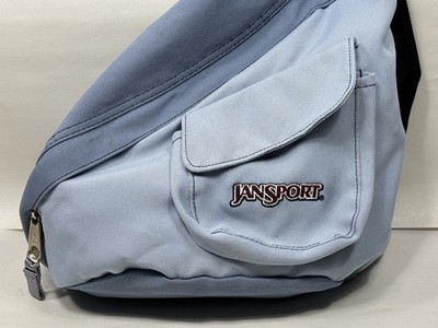 Vintage Y2K JanSport Single Strap Sling Mini Backpack 2-Tone Blue