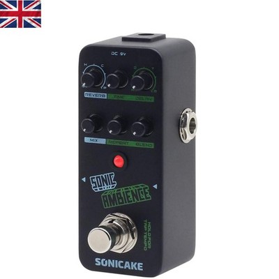 Professionelles Gitarren-Effektpedal mit 4 Modi - Delay, Reverb & Tap Tempo-Regler