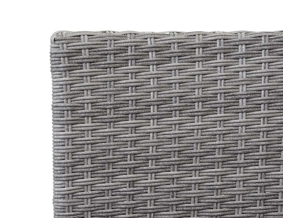 Poly-Rattan Sitzbank mit Tisch HWC-E24, Gartenmöbel Balkonset Sitzgruppe, 132cm - Bild 3 von 4