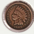 US Rare Old West 1907 Indian Head Penny Coin American Collection Shield Cent USA