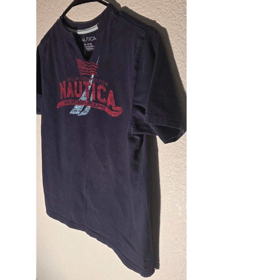 CAMISETA NAUTICA VELA COMPETICIÓN AZUL CUELLO EN V - GRANDE - NIÑA Foto 4 de 4