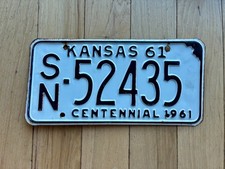1961 Kansas License Plate