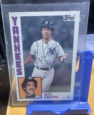 Topps 1984 Rick Cerone Autograph #617 - Yankees MLB Baseball Card Vintage