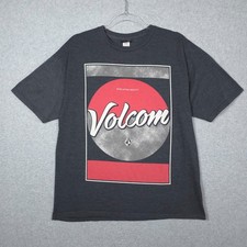 Volcom Shirt Mens Large Gray Graphic Print Lo...