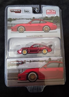 Tarmac Works 1/64 Porsche 911 GT3 Type 996 Chrome Red CHASE READ