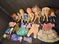 LOT OF 24 - Dolls  Accessories - 11 Dolls - 13 Clothing Items - Please Read 