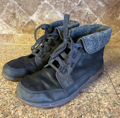 Chaco Boots Women s Size 8 Barbary Black Ankle Outdoors Leather Hiking JCH199800