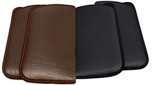 Slim Eye Glasses Case Soft Black/Brown 4pack Men/Women PU Leather Felt Slee...
