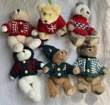 Lot Of 6 Rare 1998 HugFun Intl 8" Teddy Bears 