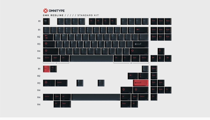 GMK Redline Keycap Set for Mechanical Keyboard