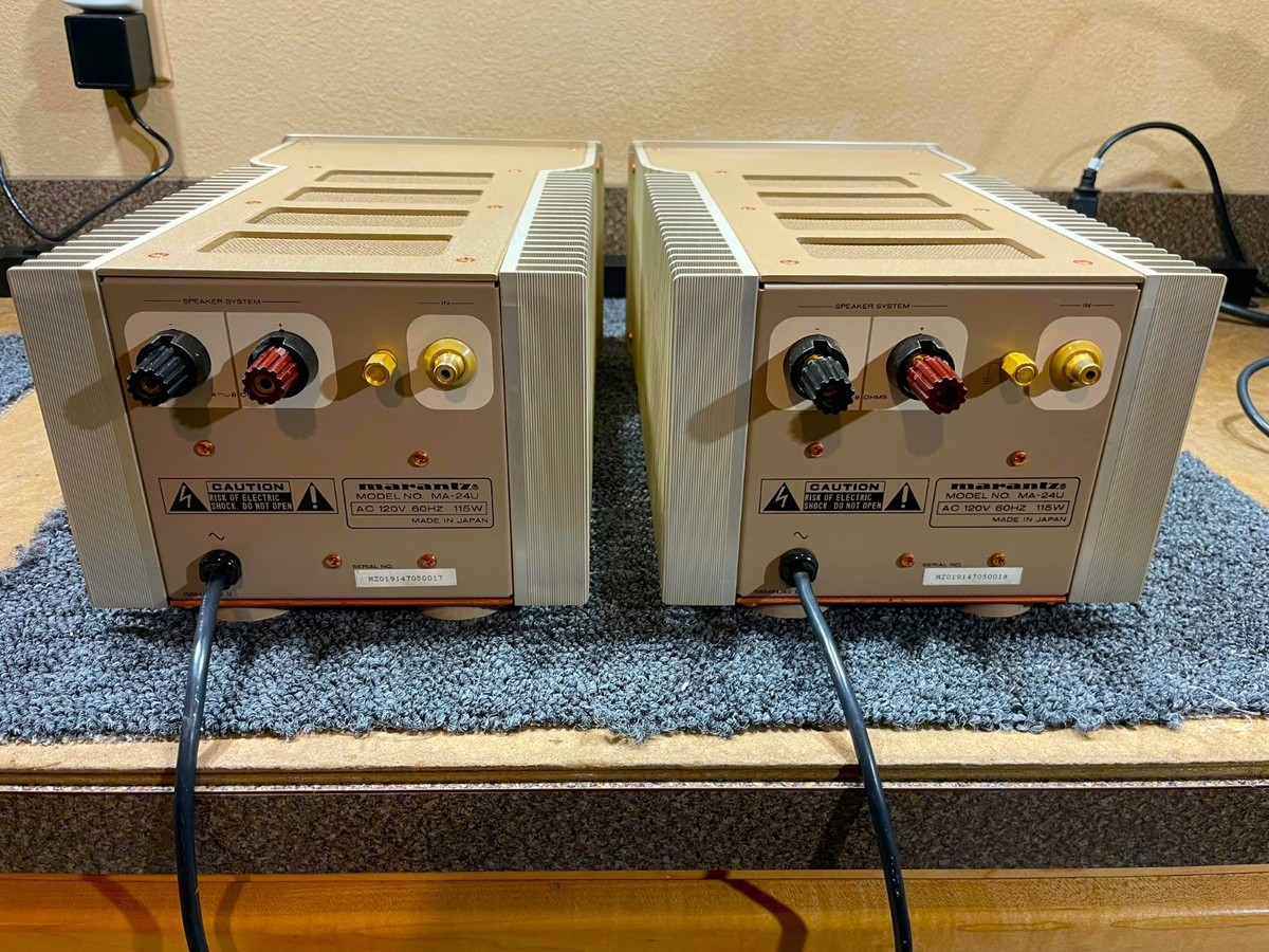 Pair Marantz Class A 30 watt MA-24 (MA-7A) Amplifiers - 120 volt