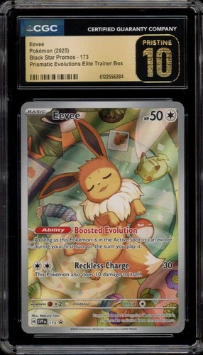 Pokemon Eevee Prismatic Evolutions ETB Promo SVP EN 173 CGC 10 Pristine