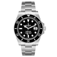 Rolex 40mm Submariner Date Steel Watch w/Black Dial and Ceramic Bezel. (116610)