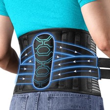 Plus Size 4XL/5XL Back Brace with Bionic Lumbar Panel, Strong Back Support Be...