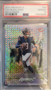 2024 Panini Prizm Deca Caleb Williams Rookie Card Mojo Prizm /30 SSP PSA 10