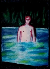 Modern Art Oil Chalk On A4 Paper Painting Picture, Modern Art