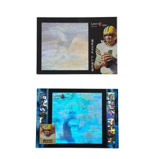 Brett Favre 1996 Pinnacle Laser View Lot (2) #7 Base & #34 Pure Energy HOF