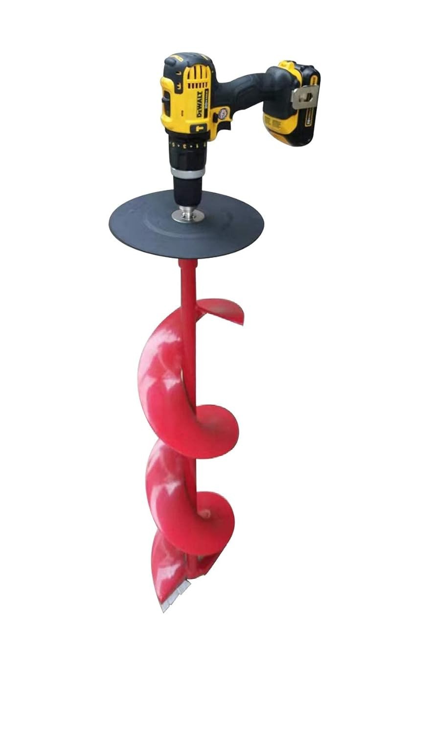 Ice Auger Adapter with 9.5" Stopper Disc/Stainless Steel - Ice Auger Drill Ad...