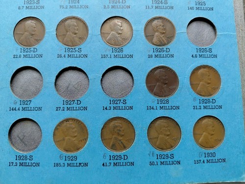 Lincoln Cent Whitman Book Collection 1909 To 1940 With 48 Coins + 12 Penny Rolls - Picture 5 of 12