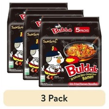  3 pack Samyang Spicy Hot Chicken Flavor Instant Ramen, 4.94 oz, 5 pack