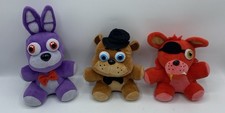 Five Nights at Freddy's Freddy Fazbear Foxy Bonnie Plush 8 FNAF Lot Of 3 Bundle